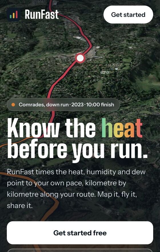 runfast.tech: Know the heat before you run.
