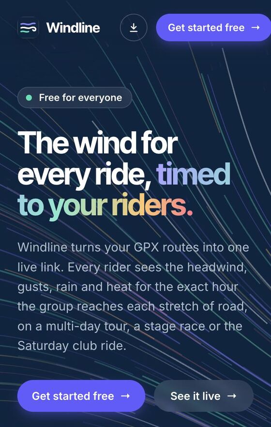 windline.tech: The wind for every ride, timed to your riders.